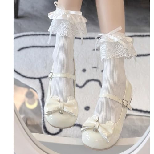 Bow Accent Round Toe Chunky Heel Mary Jane Lolita Shoes for Women 20252