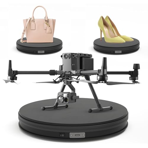 YVV Black 13.8in Rotating Display Stand, USB Powered 360 Rotating