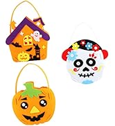 WOFASHPURET 3pcs Halloween Candy Bag Halloween Drawstring Bags Halloween Pumpkins Cookie Decorati...