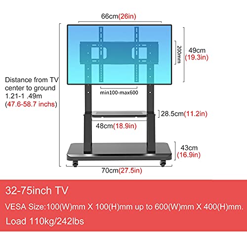 Soporte de piso ajustable para TV 50-70 pulgadas miniatura 2