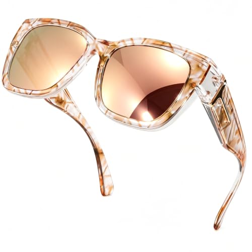 Image of SIPHEW Fit Over Glasses for Women&Men - Mirrored Sunglasses Polarized