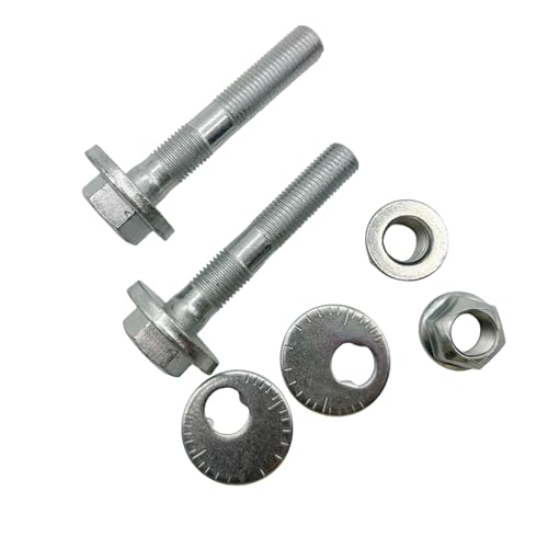 HLVEAUTO 2Pcs Eccentric Alignment Camber Bolt for Toyota RAV4 2010-2018 48409-42030 Car Rear Lower Suspension Control Arm Cam Adjust Nut Kit for Toyota Corolla iM 2017-2018 Silver