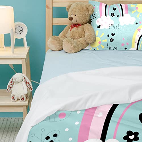 Housse de couette ultra douce et 2 taies d'oreiller Sunshine pour des nuits sereines