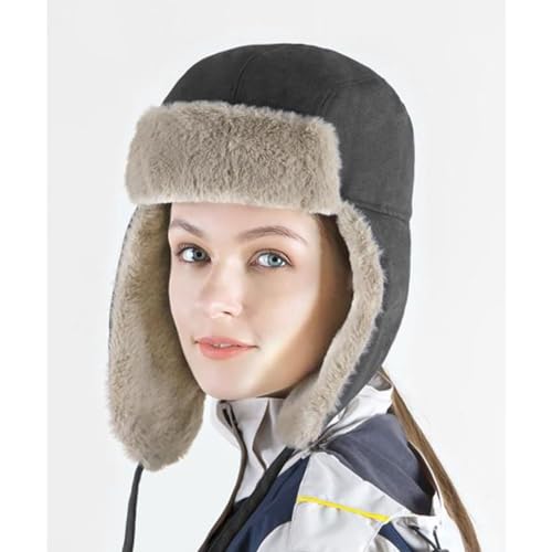 Chapéu unissex de inverno, à prova de vento, quente, de inverno, chapéu de caça, chapéu de esqui na
