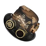 F Fityle Ausrüstung Brille Zylinder Hut Butler Steampunk Cosplay Kostümzubehör