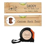 Décapsuleur 2 en 1 personnalisé avec niveau à bulle - Outil multifonction personnalisé Daddy You're on Aonther Level - Mètre ruban à mesurer pour papa