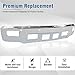 FELYCYTAS Front Bumper Compatible with 2014-2015 Chevy Silverado 1500, Chrome Truck Automotive Steel Replacement Bumpers Face Bar (with Fog Light Holes, without Sensor Holes) (Style B)