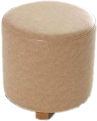 Repose-Pieds Ottoman Rond rembourré, Tabouret Bas Multi-usage