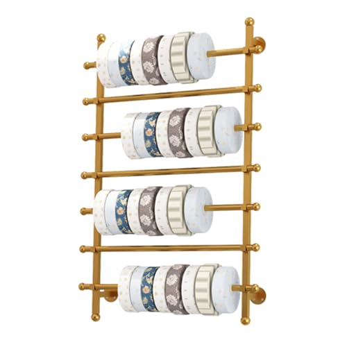 Scaffale da parete in metallo per nastri, sciarpe e confezioni regalo, elegante espositore per casa e vendita al dettaglio, soluzione salvaspazio