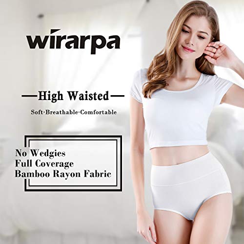 Image of wirarpa Women's Modal Underwear Soft High Waist Briefs Ladies Panties 4 Pack (Regular & Plus Size)