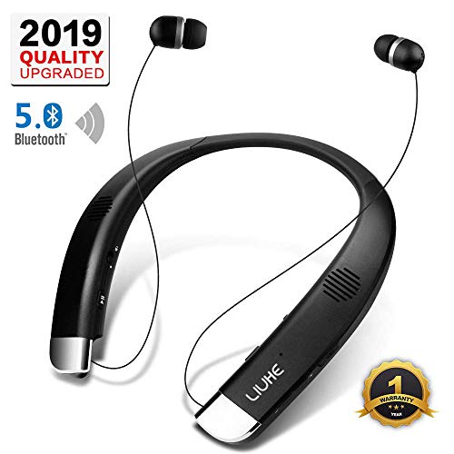 [Newest V5.0] Bluetooth Headphones Speaker 2 in 1,LIUHE Neckband Portable Wireless Headset Wearable