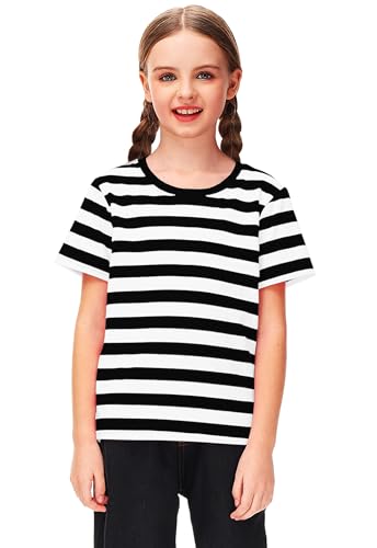 Image of Deerose Kids Striped Shirts Short Sleeve Boy Girls July 4th Patriotic Tee Top 3-14 Years