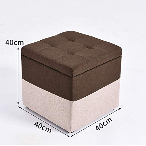 Poufs tabourets multifonctions carrés avec boîtes de rangement intégrées - 3