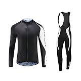 UGLY FROG Ciclismo Maillots Chaquetas Hombre para Winter Contraviento+Pantalones de Acolchado 3D para Hombres de Invierno Conjunto de Ropa de Ciclismo de Lana Térmica