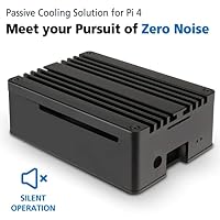 Akasa Pi-4 Pro | Fanless Raspberry Pi 4 Case | Fanless Case | Full Aluminium | Thermal Kit | eTeknix Editor's Choice Award | Compatible with Raspberry Pi 4 Model B | Black | A-RA08-M2B – Ansicht 2