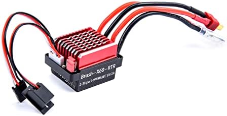 RC 60A Brushed ESC Electric Speed Controller 6V/2A BEC for 1/10 RC Car Traxxas TRX4 TRX6 D90 HSP Redcat 4WD Truck Monster Crawler