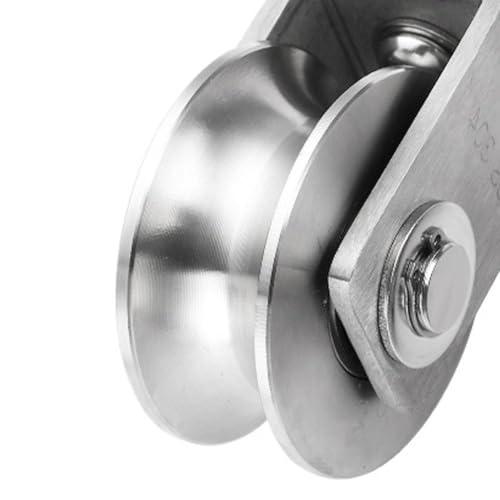 Poulie de type U en acier inoxydable 304 avec roulement duplex premium - 4