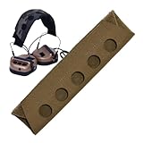 Zamudam Tactical Headset Cover Earmuffs Headband Advanced Modular Cover Pad Fit for Peltor Comtac 3M WorkTunes Howard Leight Impact Walkers Razor Headphone Protector Brown
