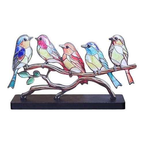 Liuyoyo Bird Decor Posągi i Figurki Ptaków do Dekoracji Na Zewnątrz i Wewnątrz Posągi i Figurki Ptaków Nowoczesne Figurki Ozdoby Dekoracyjne do Salonu, Sypialni, Biurka, Szafek(D)