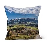 waschbar (30°) fotobar!style Motivkissen 30 x 30 cm mit Füllung EIN Motiv aus dem Kalender Erlebnis Oberallgäu