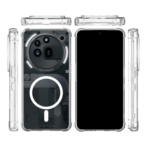 Image of DailyObjects Clear Magnetic Phone Case Cover Compatible with Nothing Phone (3a) Pro | Wireless Charging Slim Back Cover | 2 Layer Edge Protection & Shockproof