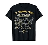 National Parks T shirt Map Camping tshirt Women Men Hiking T-Shirt