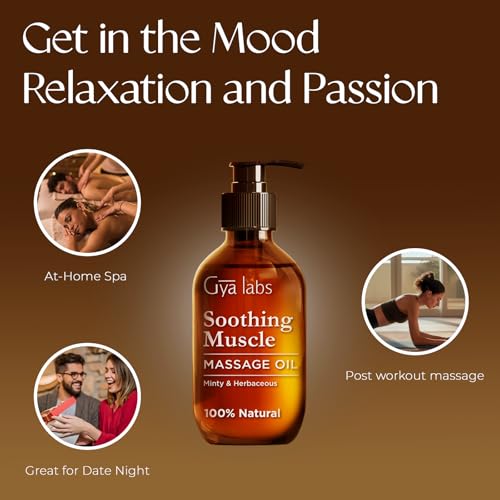 Gya Labs Soothing Massage Oil - 200ml - Eases Tension and Comforts Tired Muscles for Relaxation, Soothing Massage Oil Hydrates Skin - Non-Greasy Formula, Non-GMO And Cruelty-Free - Image 8