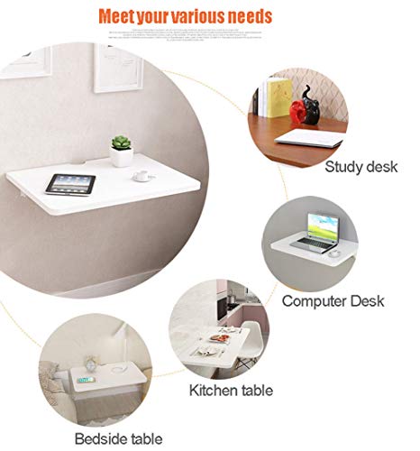 Table pliante gain de place et bureau mural flottant de chambre - 4