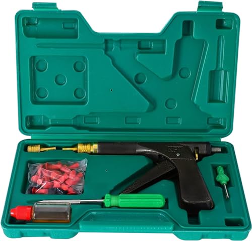 Image of Tire Repair Kits, Tire Pluger Motorcycle Tubeless Vacuum Tire Plugger Repair Tool Kit with 32PCS Rubber Plugs Tire Plug Gun Kit with Mushroom Plug for Motorcycle Dirt Bike ATV Lawn Mower