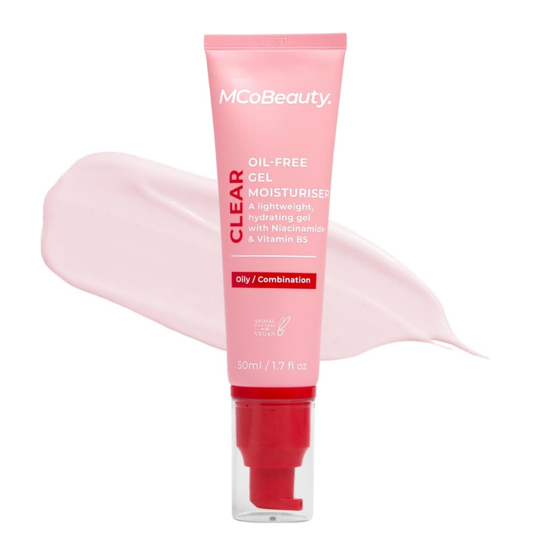 Clear Oil-Free Gel Face Moisturizer - Lightweight Hydrating Gel for Balanced, Shine-Free Skin - Vegan, Cruelty Free Skin Care - Facial Moisturizer for Oily Skin