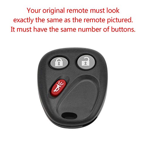 hikotor Key Fob Keyless Entry Remote Car Key Fob with Ignition Key - Fits 2003-2006 Chevy Avalanche Equinox Silverado SSR Suburban Tahoe/GMC Sierra Yukon/Hummer H2 / Pontiac Torrent/Saturn Vue,LHJ011 - Thumbnail 2