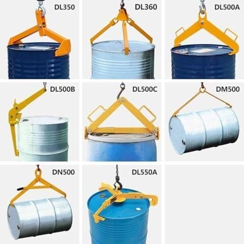 Morsetto di sollevamento verticale per barili di acciaio e plastica da 55 galloni, espansione gancio in acciaio legato per barili dell'olio (colore 1)