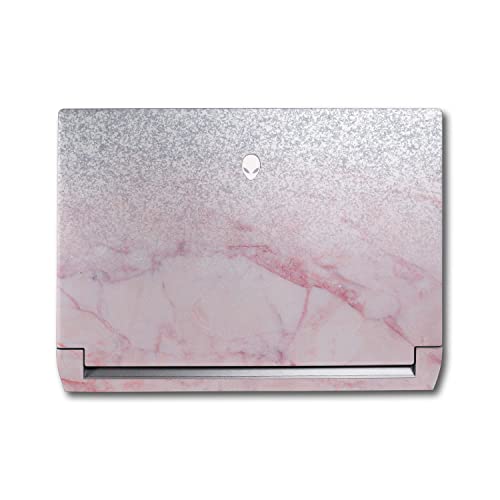 Image of MightySkins Skin Compatible with Alienware M17 R5 (2022) Full Wrap Kit - Girly Marble Dazzle | Protective, Durable, and Unique Vinyl Decal wrap Cover | Easy to Apply & Change Styles | Made in The USA
