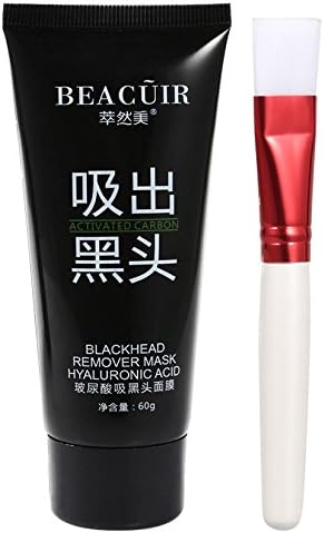 FMK Removes Blackheads Black Mask Purifying Peel off Mask Blackhead Remover Mask with Brush Deep Cleansing for Face, Nose