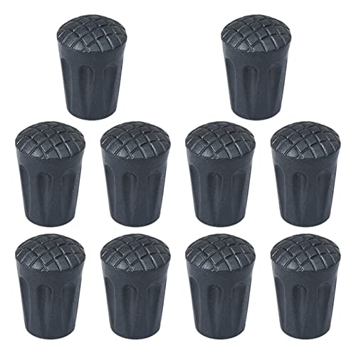 Dicas de Bastões de Trekking - 10 peças ponteiras de borracha antiderrapante para bengalas | Acessór