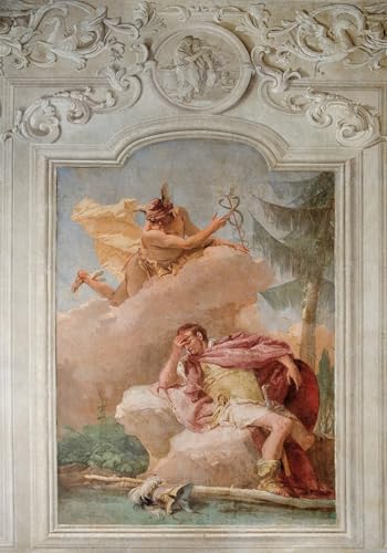 Toile Exhorter Enée à quitter Carthage pour décoration salon chaleureuse et artistique