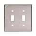 Wallplate 2G Toggle Receptacle Mid Ss