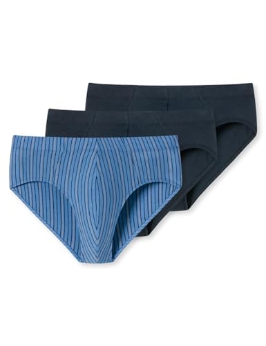 Schiesser Herren Slips Aus Bio-Baumwolle (95%) – Mit Weichem Bund, Bequem & Hautfreundlich, Mehrfarbiges Streifen-Design