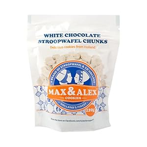 Max & Alex Stroopwafelchunks – Stroopwafelstukjes Witte Chocolade – 120 gram
