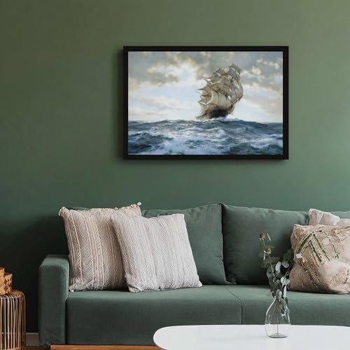 Poster marine The Proud Ship Montague Dawson décoration murale en toile