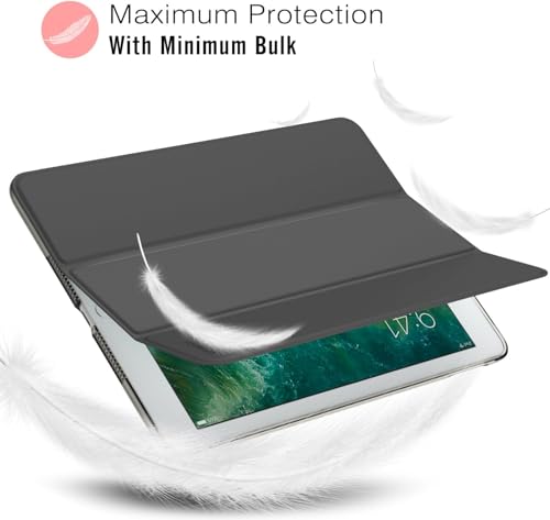 Image of MOCA Compatible Smart Flip Cover Case for iPad 9.7 inch 2017 2018 iPad 5th 6th Generation A1893 A1954 A1822 A1823 Smart Case Cover (Space Grey, iPad 9.7 inch 2017 /2018 Launched)