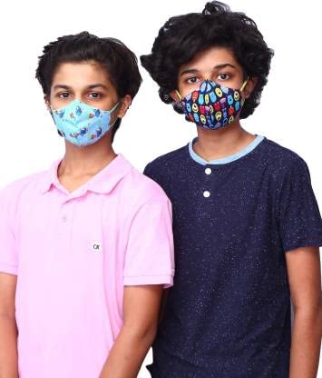Nirvana Mask Pack of 2 N95 Nanotechnology Masks | Anti-Pollution mask for kids & adults | Official Merchandise Partner for Disney, Marvel & Barbie (Monsters & Nemo-Small)