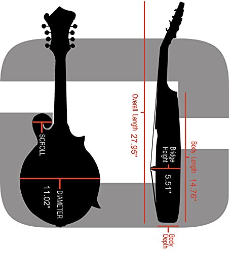 Image of Crossrock, ABS Molded F-Style Mandolin Hard Shell Case, Silver (CRA861MFSL)