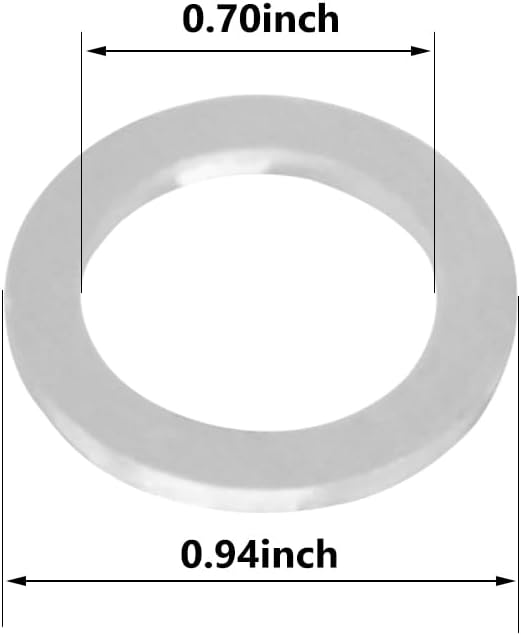 100PCS 90430-A0003 Aluminum Oil Drain Plug Gasket 18mm Crush Washer for Toyota Prius Corolla Tacoma Camry 90430-18008 90430-A0003 (24x18x2mm)