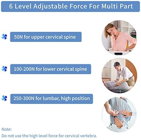 6 Levels Manual Chiropractic Spine Adjusting Corrector Tool, Manual Chiropractic Tool Spine Correction Gun, Adjust Vertebration Cervical Force Spine Massager with 4 Head, for Improve Joint Pain