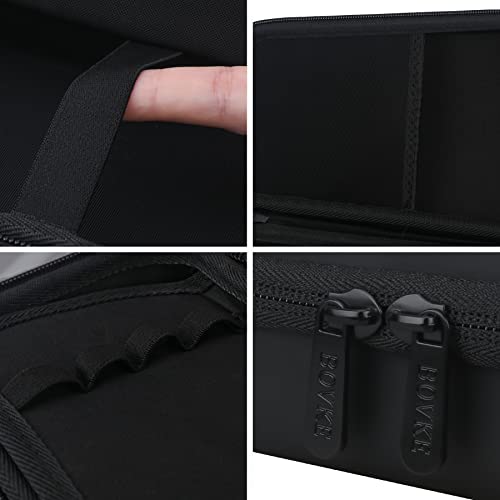 Image of BOVKE Stethoscope Case for 3M Littmann Classic III Monitoring /Lightweight II S.E /Cardiology IV Diagnostic /MDF Acoustica Stethoscopes, Mesh Pocket for Doctor & Nurse Accessories, Black+Black