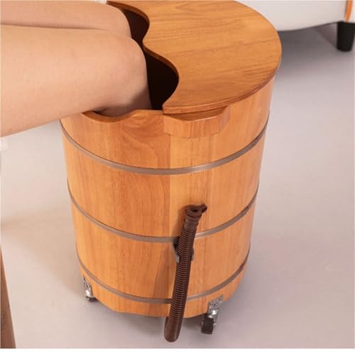 Spa de pies de madera con tapa, H19.7 in miniatura 5