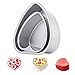 Tortiera a Forma di Cuore Tortiera in Alluminio Anodizzato Stampo per torta a Forma di Cuore Tortiere in Alluminio con Base Rimovibile per la Cottura di Torte per San Valentino e Matrimonio 3 IN 4 IN