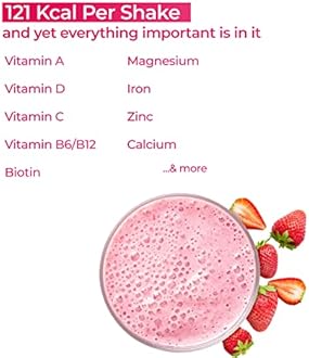 NUPO Diet Shake Strawberry – Premium diet shakes for weight management I Clinically proved meal replacement shake for weight control I 12 Servings I Very Low-Calorie Diet, GMO Free