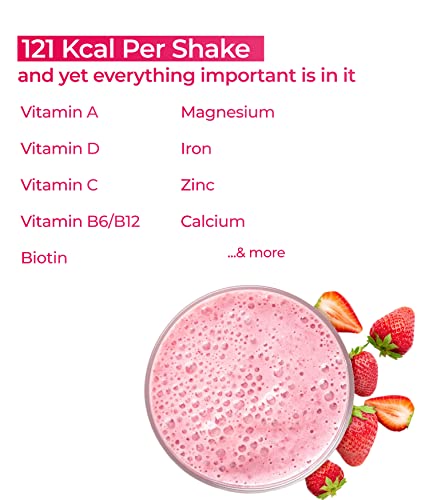 NUPO Diet Shake Strawberry – Premium diet shakes for weight management I Clinically proved meal replacement shake for weight control I 12 Servings I Very Low-Calorie Diet, GMO Free